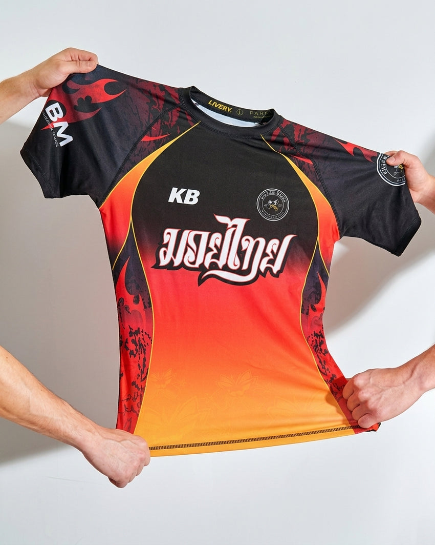 Rashguard Manga Corta Fire