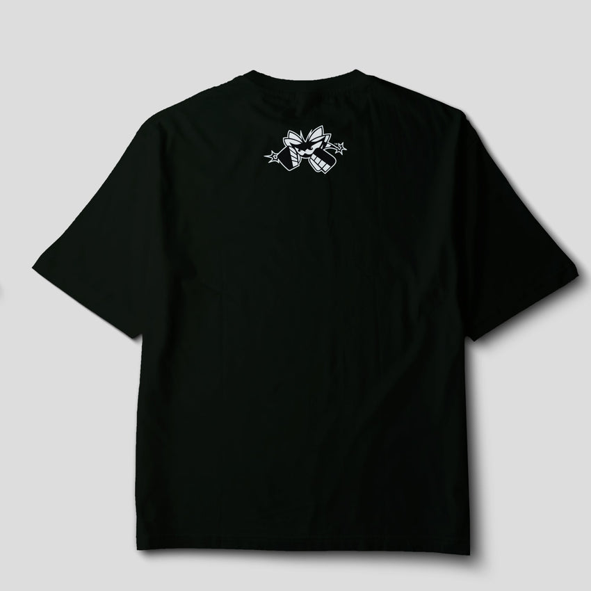 Camiseta Oversize Muay Thai "Killer Bees" College - Negro