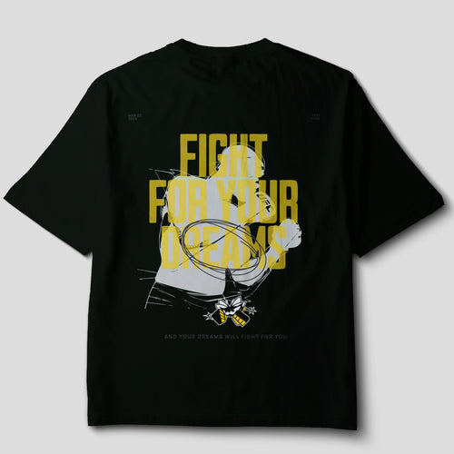 Camiseta Oversize "Fight For Your Dreams"