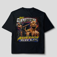 Camiseta Oversize Vintage Bootleg - Anderson Silva "The Spider"