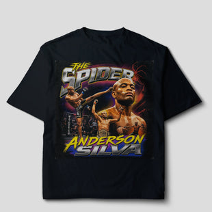 Camiseta Oversize Vintage Bootleg - Anderson Silva "The Spider"